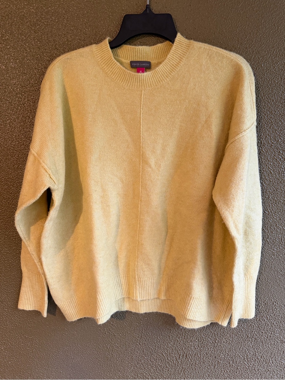 Vince Camuto Yellow Crewneck Sweater